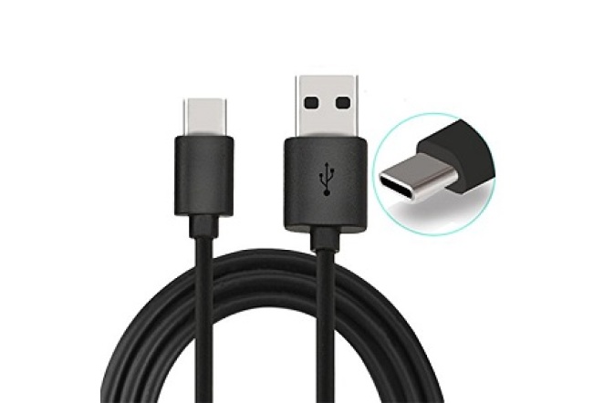 USB C - USB Male 1m Black cable USB C - USB Male 1m Black cable