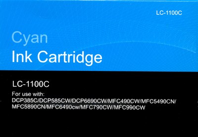 GB ink compatible Brother LC980 LC1100 Cyan DCP385C MFC490CW