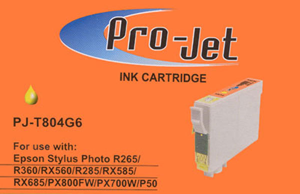 T804 ProJet Compatible Epson C13T08044010 (T0804) Yellow Ink
