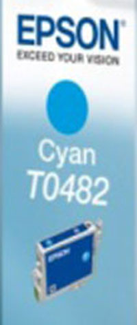 T482 Out Of Box Epson C13T04824010 (T0482) Cyan Ink Cartridge In